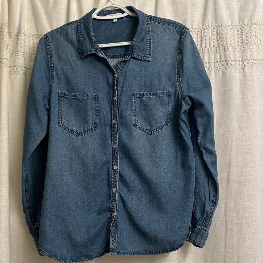 Maurices Blue Denim Button-Down Shirt